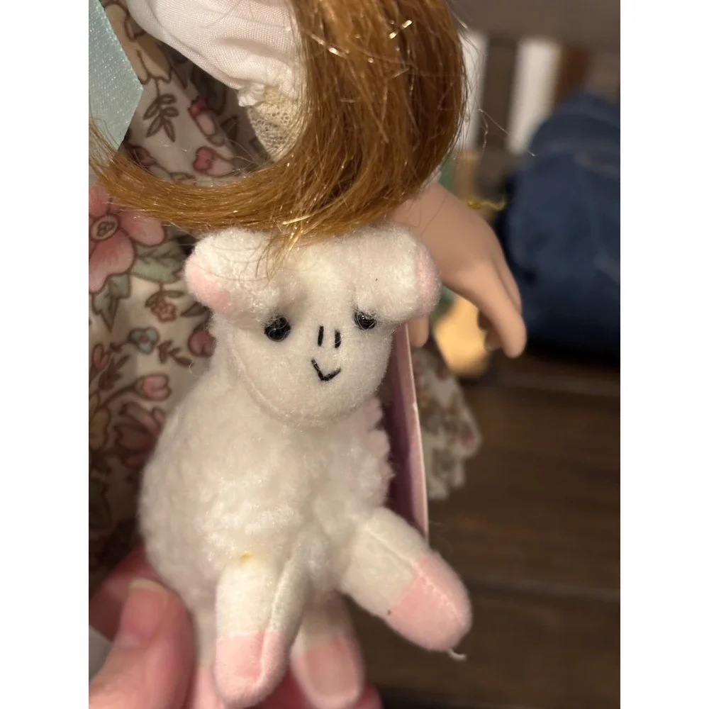 Collectible Memories Little Bo Peep Porcelain Doll with Lamb and Stand